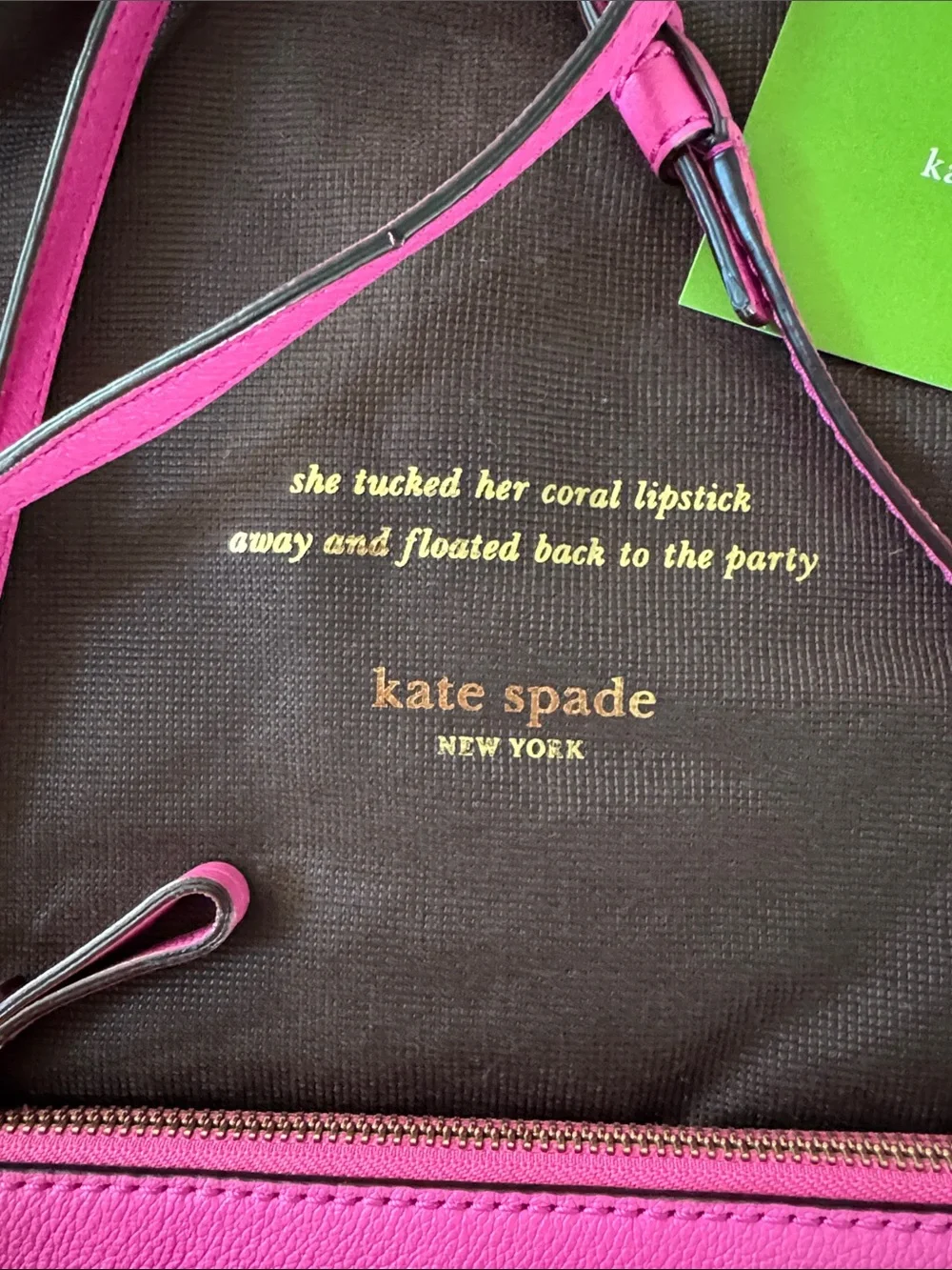 Kate Spade Y2K Hot Pink Leather Bow Crossbody Bag